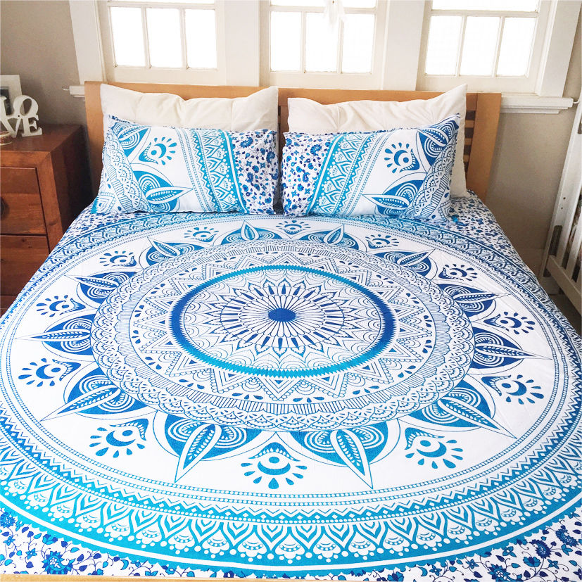mandala covers duvet pillow king medallion ombre bedding bohemian royalfurnish