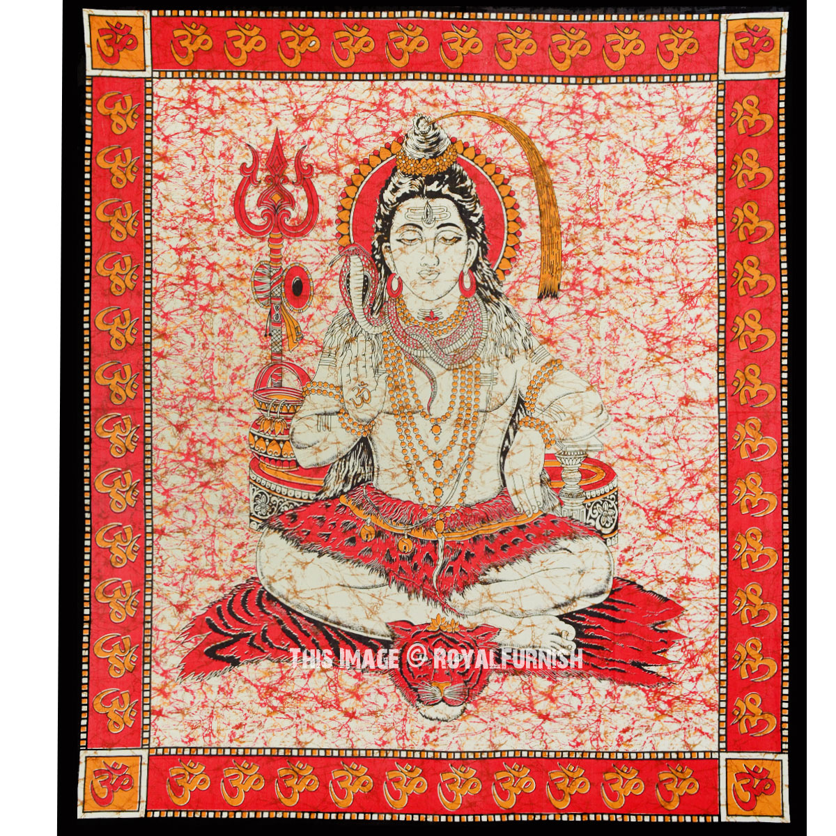 SMOKING Shiva Tapestry Hindu God Yoga Spiritual Room Wall Hanging POSTER
