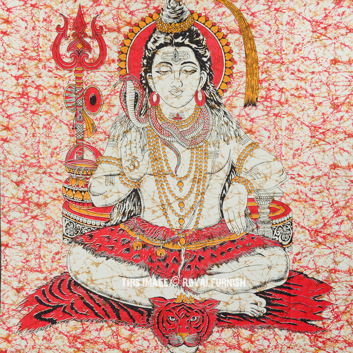 SMOKING Shiva Tapestry Hindu God Yoga Spiritual Room Wall Hanging POSTER