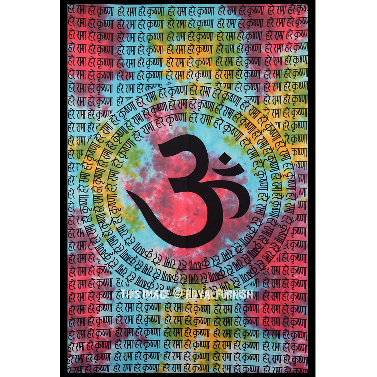 Hare Krishna Mantra Mandala Krishna Wall Art Krishna Print - Denmark