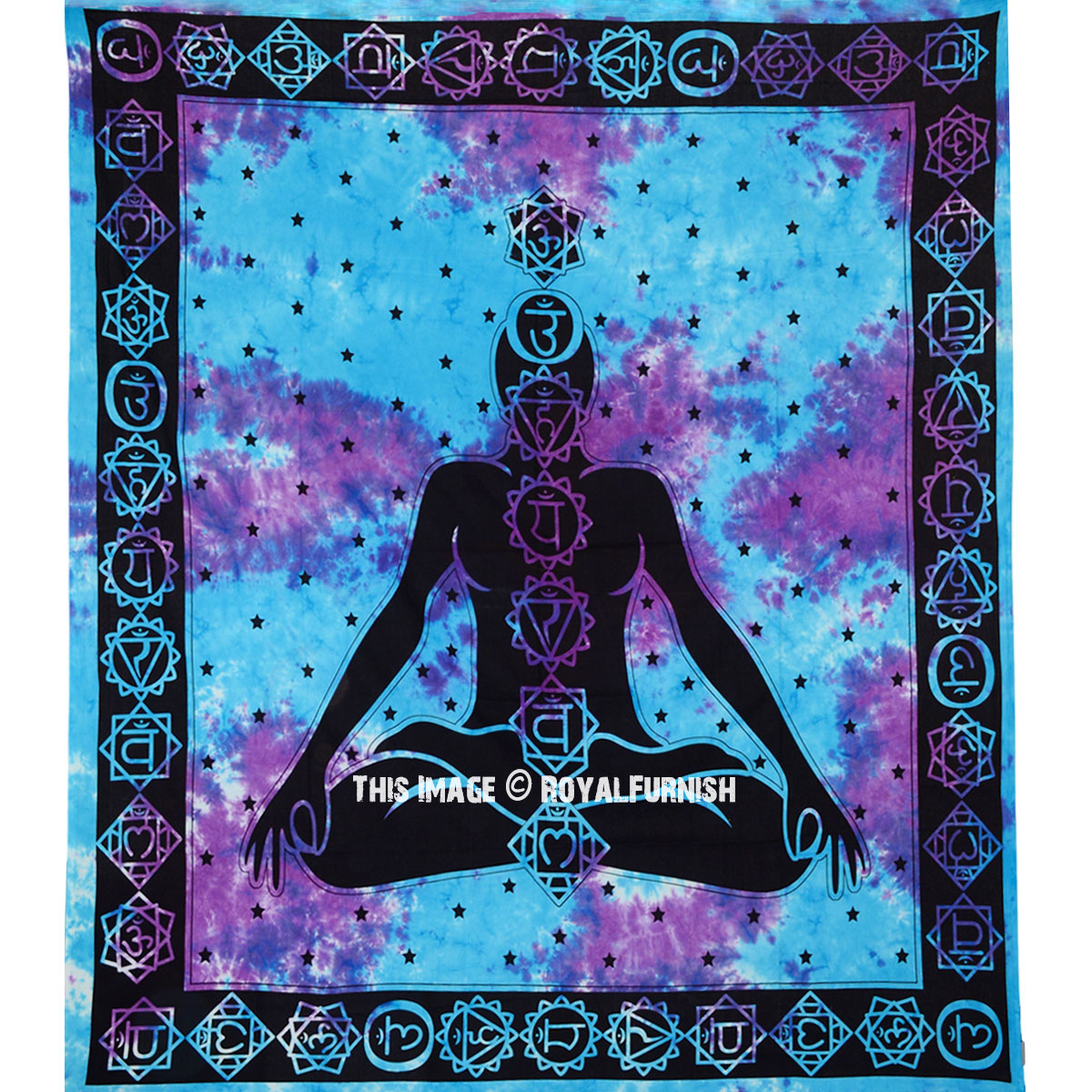 Meditation yoga Chakra Indian Mandala Curtains Tapestry Wall Hanging Valances 