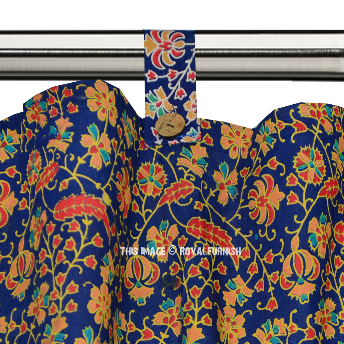 Hippie Cotton Balcony Drape Panel Orange Tie Dye Mandala Window Door Curtain Set 