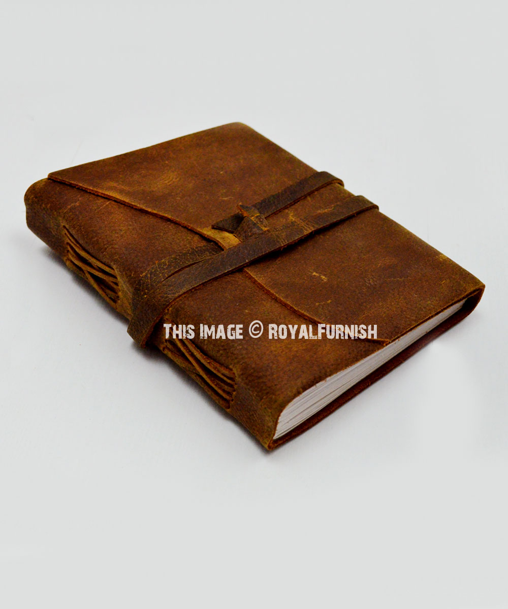 Brown Leather Journal Travel Diary