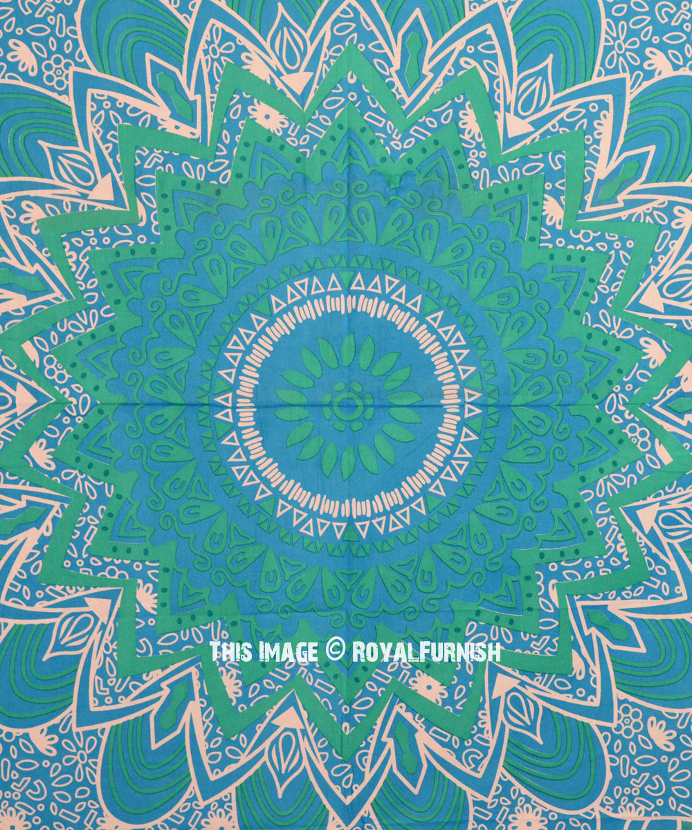 Rainbow mandala swoosh Wall Tapestry by Sea of Grace