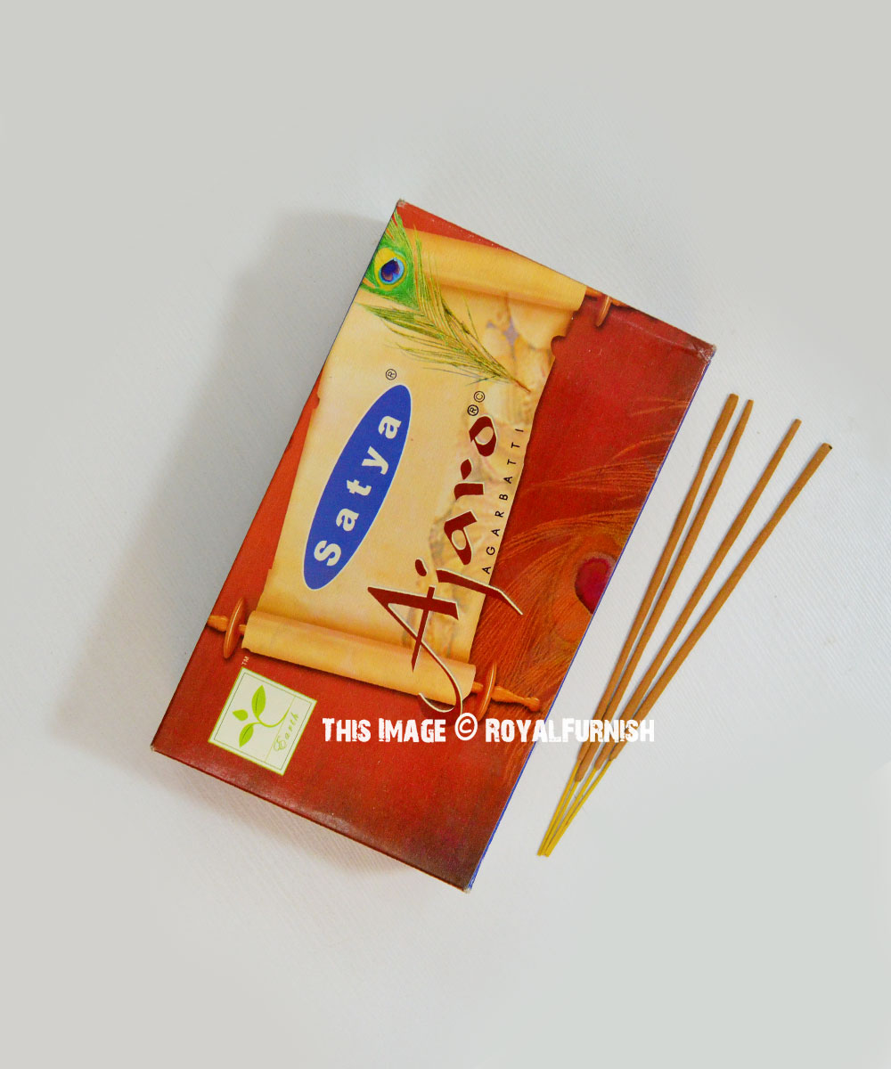 SHIPS FREE 12X15 Gr = 180 Gr Satya Ajaro Incense Sticks 180 Grams Box 