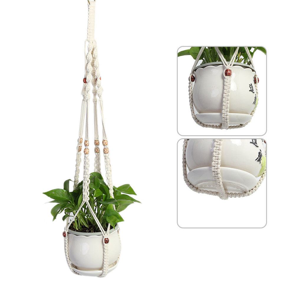 Indoor Outdoor Ceiling Macrame Pot Plant Hanger ...