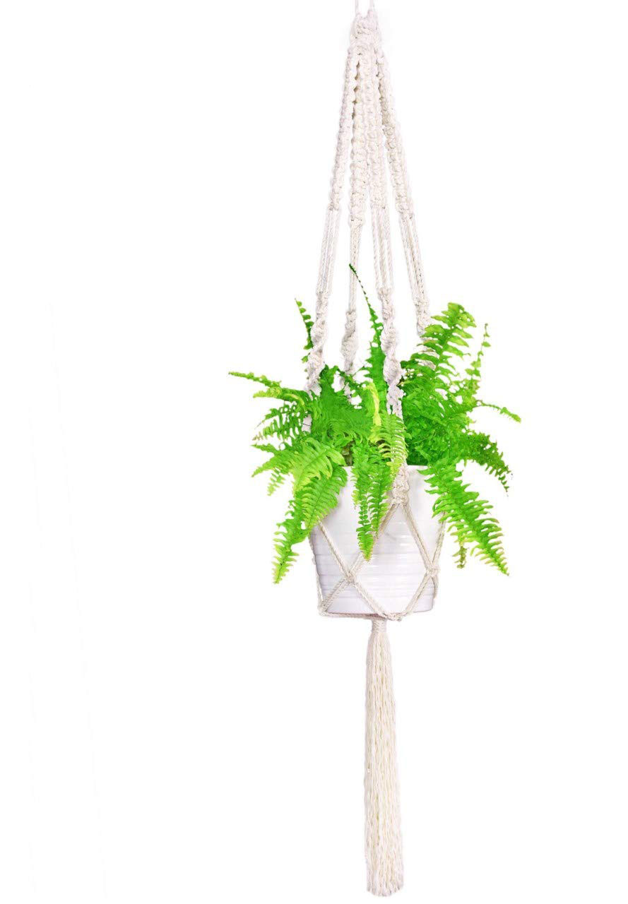 Knitted Macrame Plant Hanger