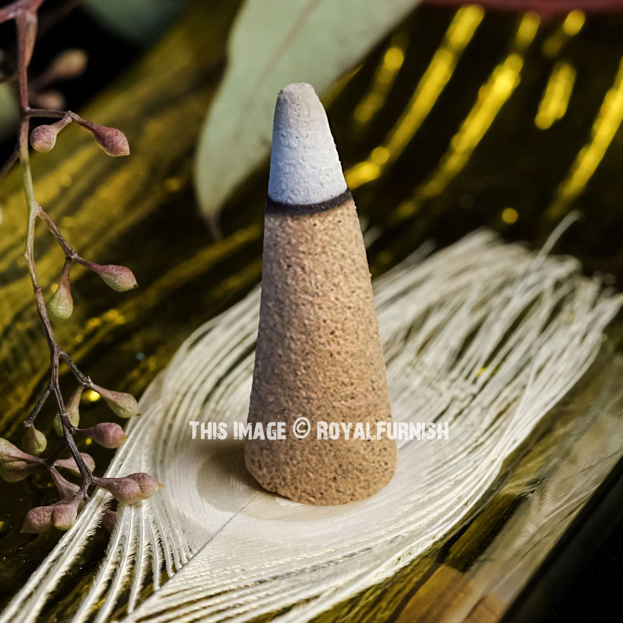 Rose Backflow Incense Cone Natural Fragrance 10 Cones