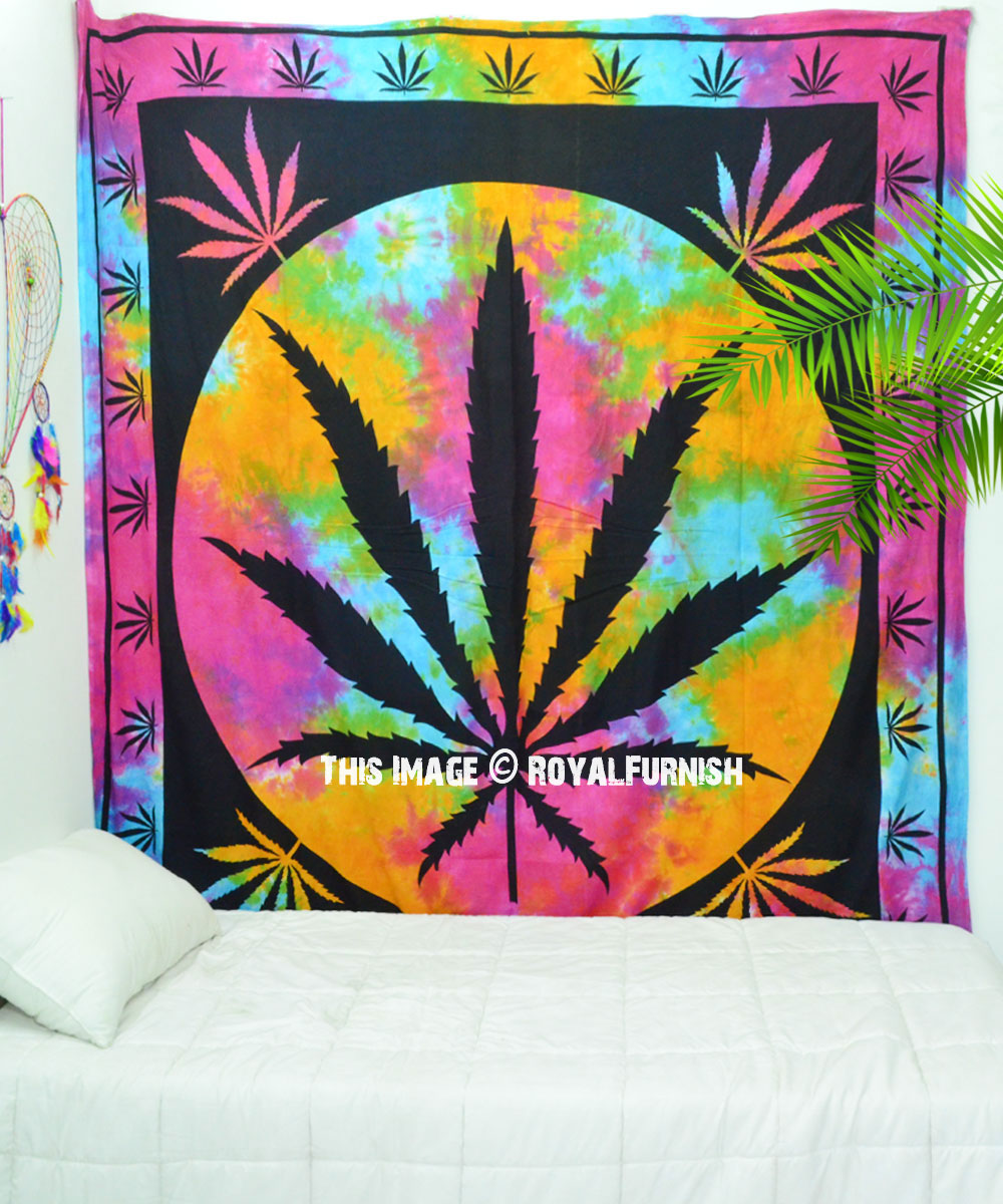 Multi Hempest Marijuana Leaf Bohemian Cannabis Weed Tapestry Wall Hanging Royalfurnish Com