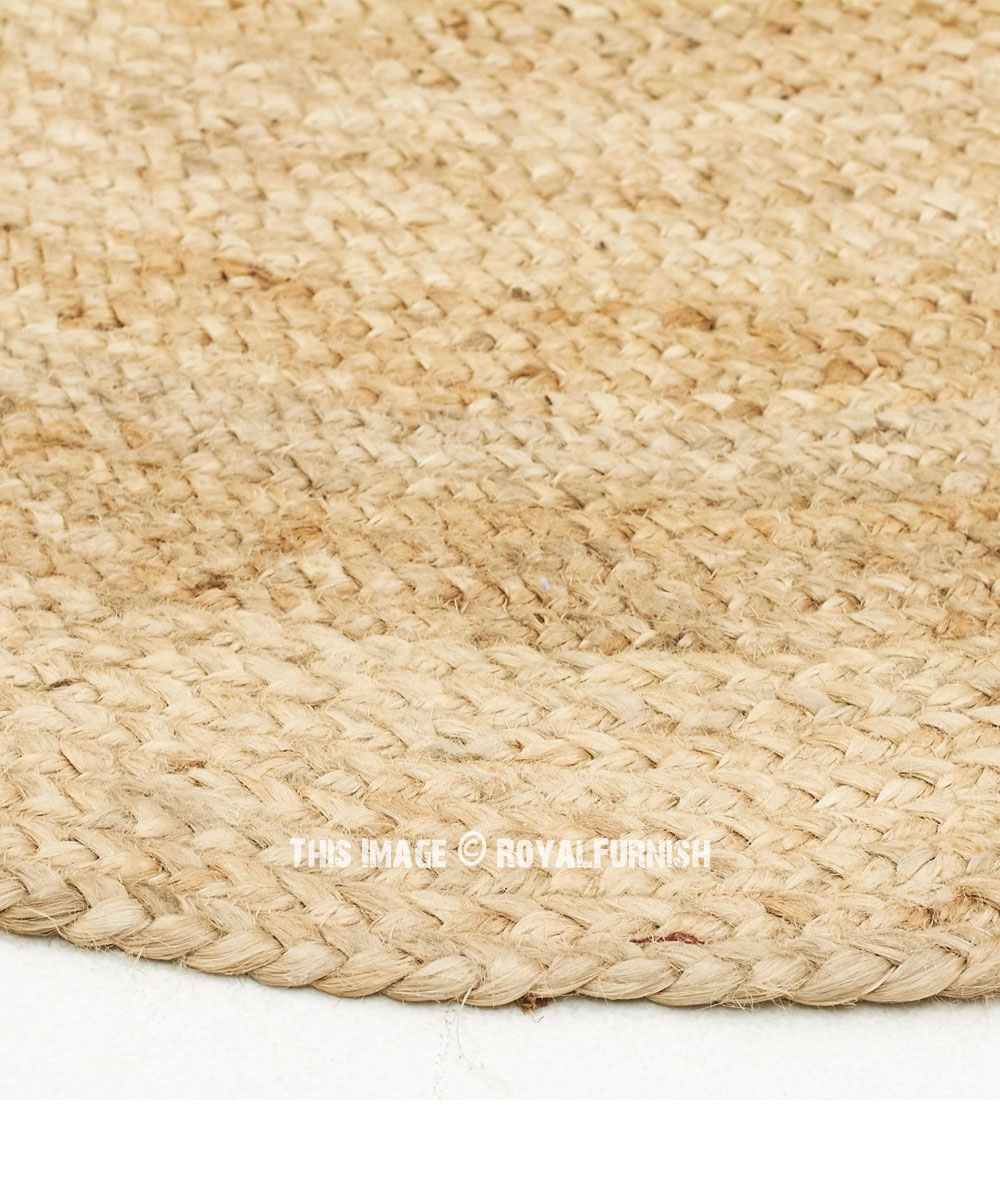 Natural Round Braided Jute Rug 2ft. 