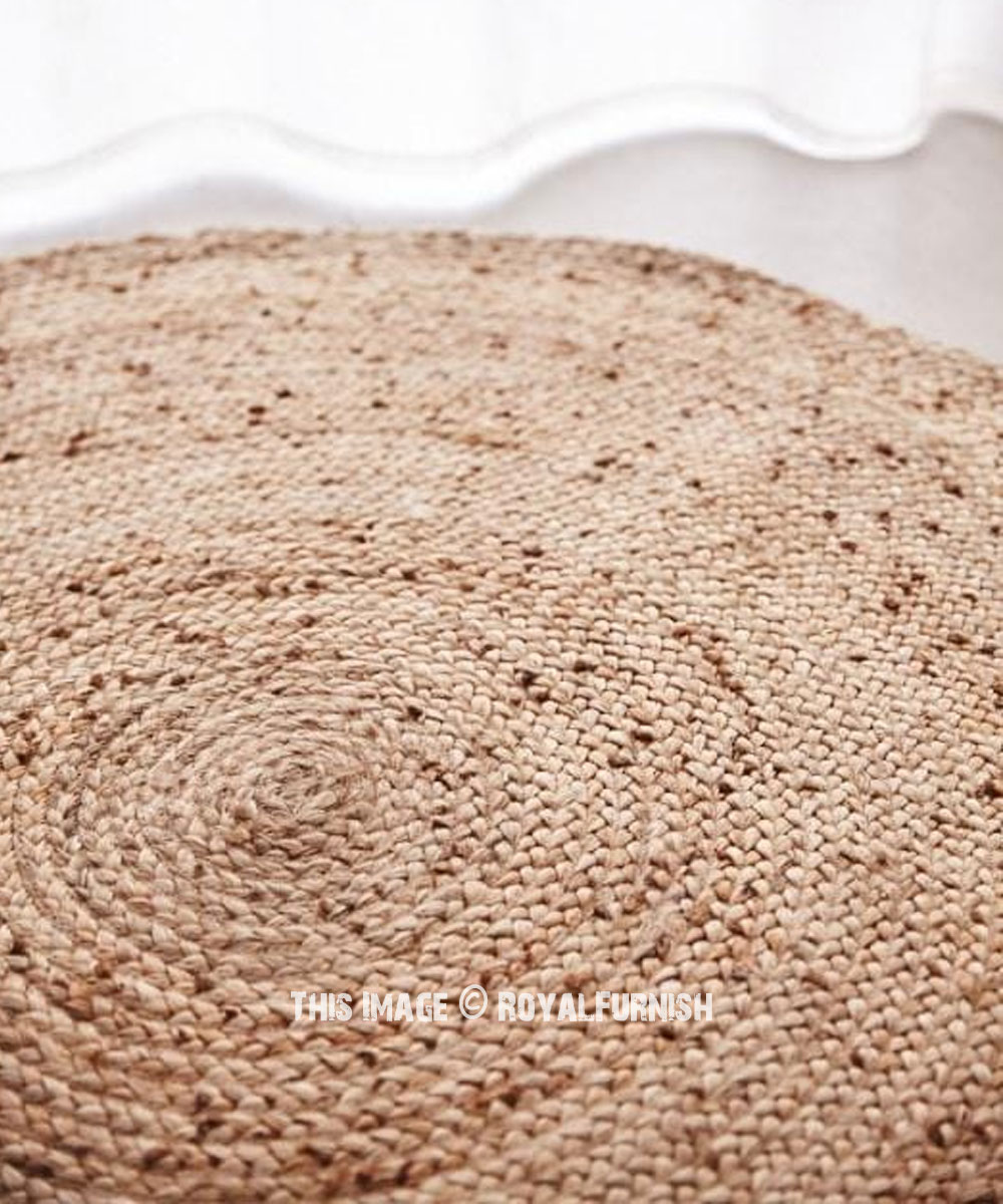 Natural Round Braided Jute Rug 2ft. 