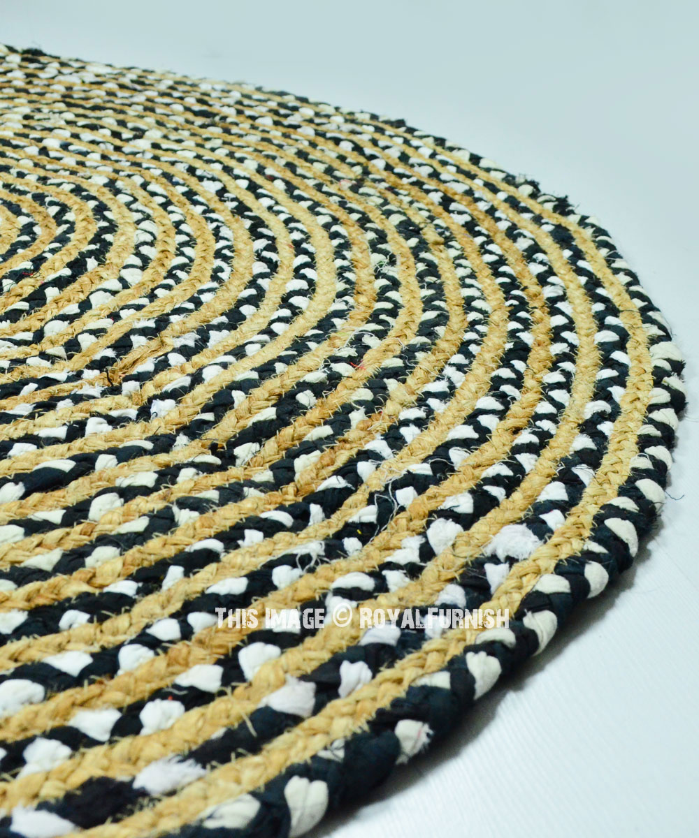 Natural Round Braided Jute Rug 2ft. 