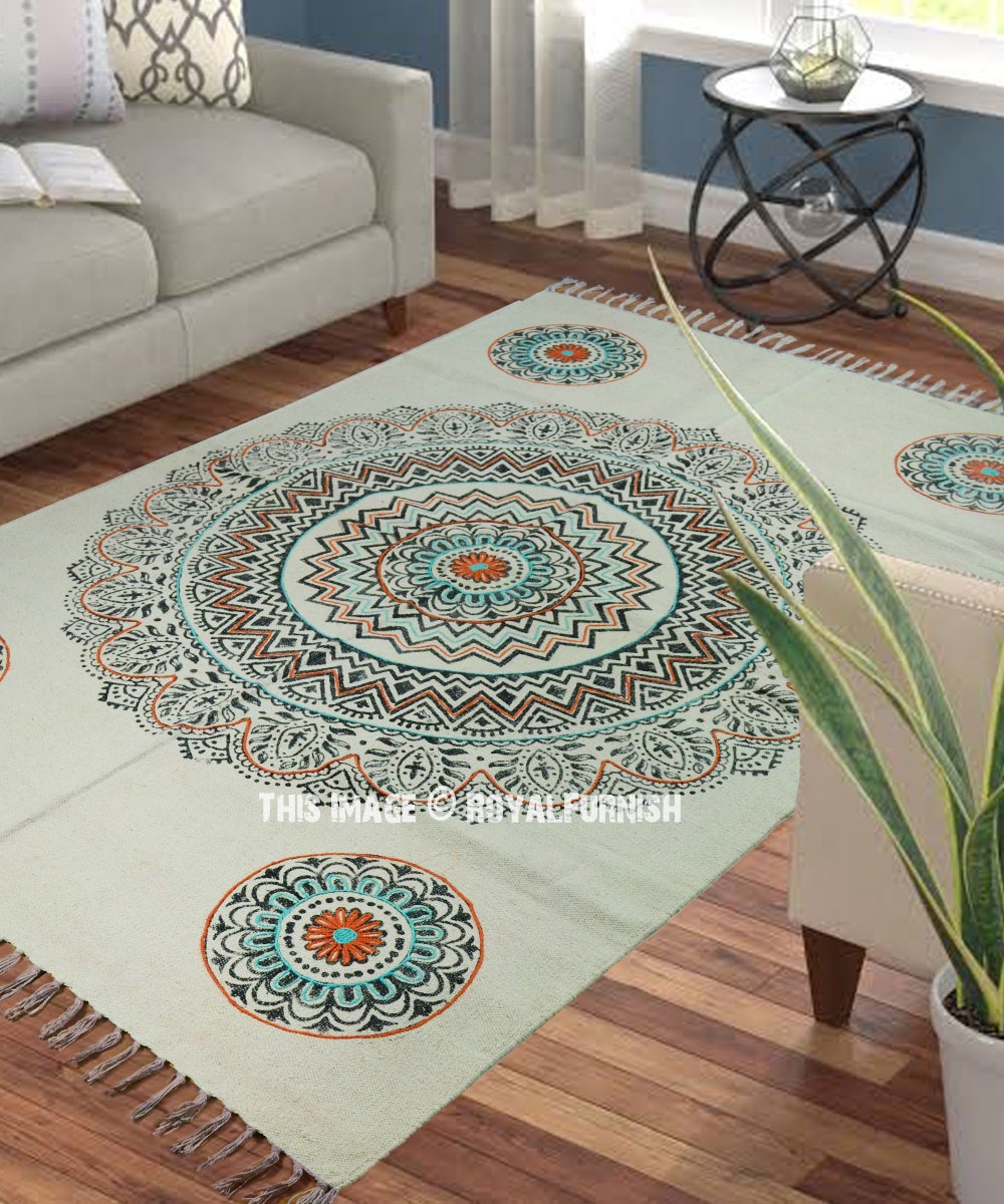 Bohemian Mandala Cotton Area Rug 3 X 5 Ft Royalfurnish Com