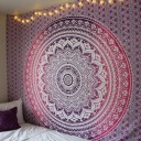 Purple Ombre Mandala Cotton Wall Tapestry Bedding