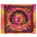 Large Colorful Tie Dye Hippie Sun and Moon Tapestry Wall Hanging Bedding Bedspread