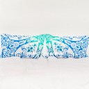 Blue Multi Anemone Medallion Mandala Pillow Covers Set of Two