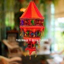 Orange & Red Elephant Embroidered Cloth Lantern Lamp