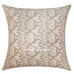 24" Big Gray Indian Decorative Ikat Kantha Throw Pillow Cover