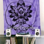 Purple Purple Black Magic Women Tie Dye Wall Tapestry Sheet