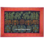 Multicolor Embroidered Animal Birds Fabric Wall Hanging Tapestry Decor Art