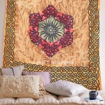 Multi Large Celtic Diamond Tapestry Wall Hanging, Tie Dye Tapestry Bedding