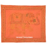 86"X71" Ethnic Hand Embroidered Elephant Wall Hanging