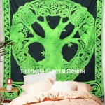 Green Celtic Tree of Life Tapestry Wall Hanging Bedspread Bedding