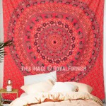 Red Multi Elephants & Camels Medallion Mandala Wall Tapestry