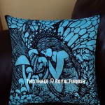Turquoise Blue Fairy Queen Featuring Tie Dye Square Throw Pillow Cover 16X16