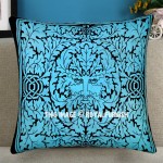 Turquoise Blue Greenman Featuring Decorative Tie Dye Throw Pillow Cover 16X16