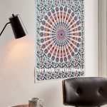 White Orange Multi Mandala Poster Tapestry