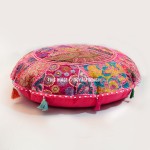 32" Bohemian Patchwork Yoga & Meditation Round Floor Pillow Cover