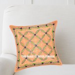 Orage Mirror Ari Embroidered Boho Accent Pillow Case 16X16