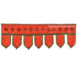 Orange Decorative and Bohemian Accent Toran Door Window Valance