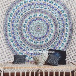 Multi Elephant Medallion Mandala Wall Tapestry