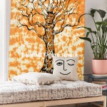 Brown Multi Desert Storm Tie Dye Tree Tapestry