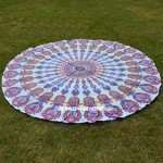 Colorful Fish Medallion Mandala Beach Roundie Throw
