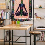 Orange Multi Yoga Meditation OM Chakra Cotton Poster