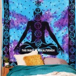 Turquoise OM Chakra Tapestry Wall Hanging