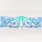 Blue Multi Anemone Medallion Mandala Pillow Covers Set of Two