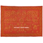 Brown Hand Embroidered Festival Theme Based Unique Wall Hanging