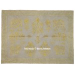 Green Indian Elephant Handwoven Embroidered Wall Hanging Tapestry 34x24