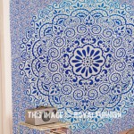 Blue Multi Medallion Orion Jewel Mandala Wall Tapestry