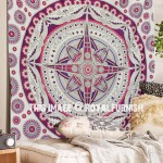 Pink Purple Voyager Wall Tapestry Mandala Beach Throw