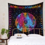 Colorful Tie Dye Queen Astrological Zodiac Sign Wall Tapestry