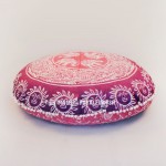 Pink & Purple Boho Culture Round Floor Pillow Cover 32" Inch