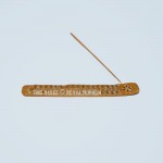 Yellow Mirrored Wooden Incense Stick Holder 