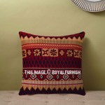 Brown Turkish Texture Indoor Outdoor Square Throw Pillow Cover 16X16 Inch
