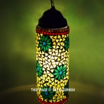 Mosaic Glass Hanging Cylinder Pendant Light Lamp