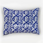 Blue ZigZag Printed Boho Inspired Standard Pillow Cover Set of 2